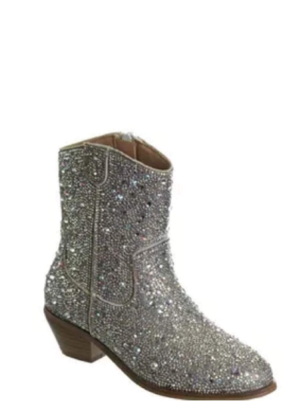 Badgley Mischka Girls Glittery Rhinestone Dress Boots
